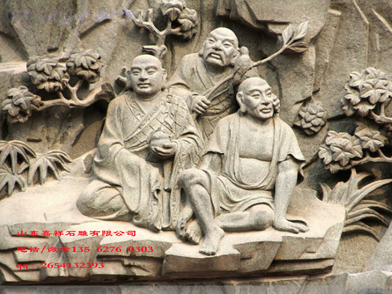 五百羅漢尊者浮雕壁畫圖片