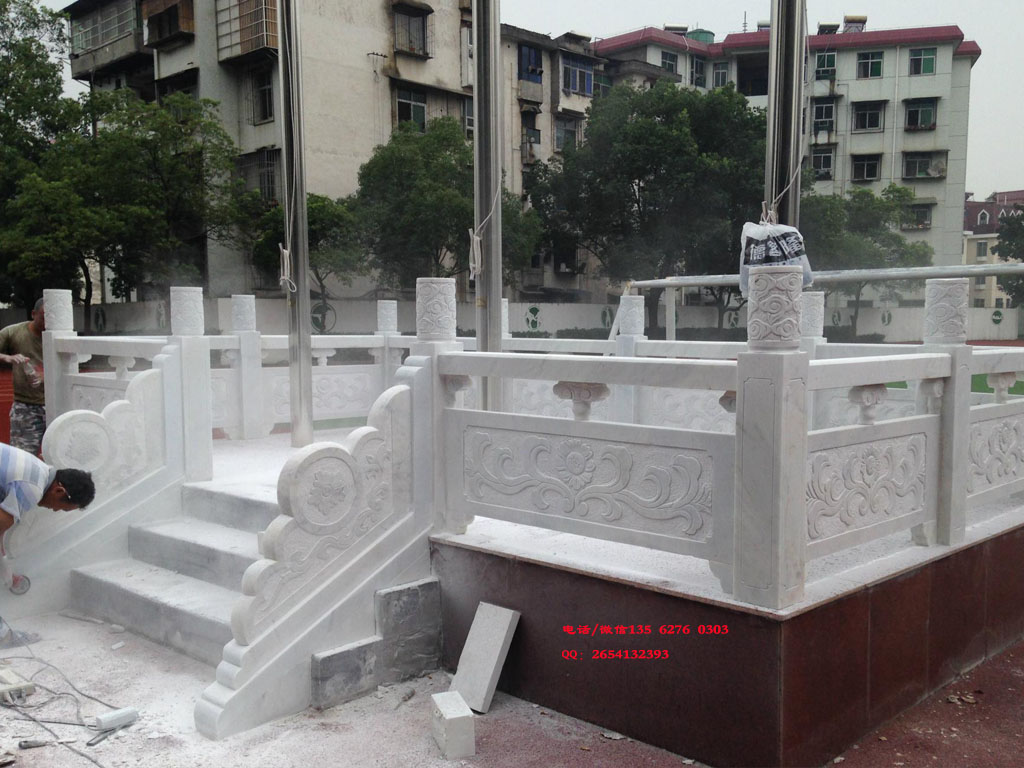 漢白玉升旗臺 漢白玉旗臺企業升旗臺效果圖設計
